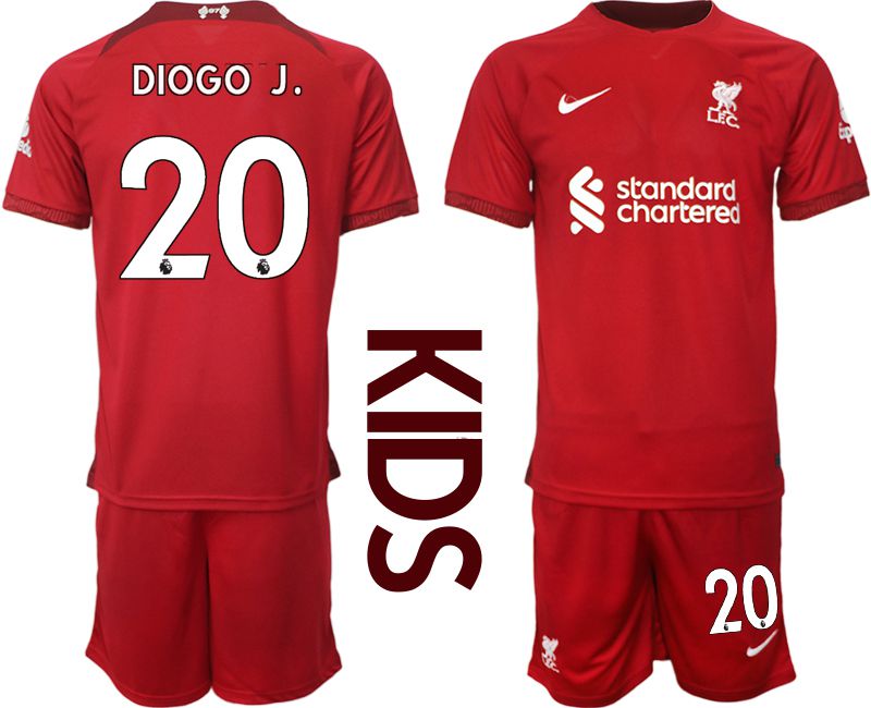 Youth 2022-2023 Club Liverpool home red #20 Soccer Jersey